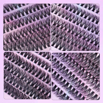 DIY Lash Cluster Kit – 240 Wispy Segmented Lashes for Stunning Eyes