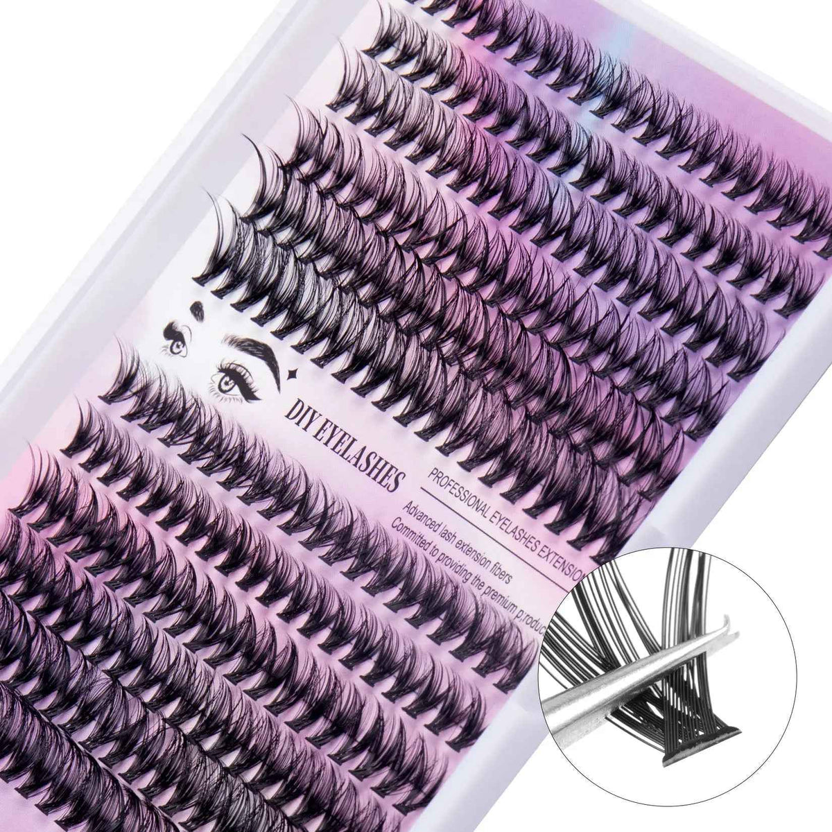 DIY Lash Cluster Kit – 240 Wispy Segmented Lashes for Stunning Eyes