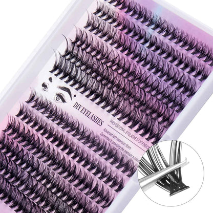 DIY Lash Cluster Kit – 240 Wispy Segmented Lashes for Stunning Eyes
