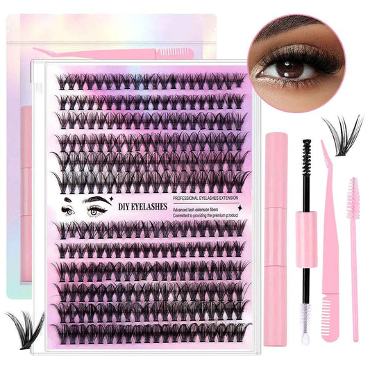 DIY Lash Cluster Kit – 240 Wispy Segmented Lashes for Stunning Eyes